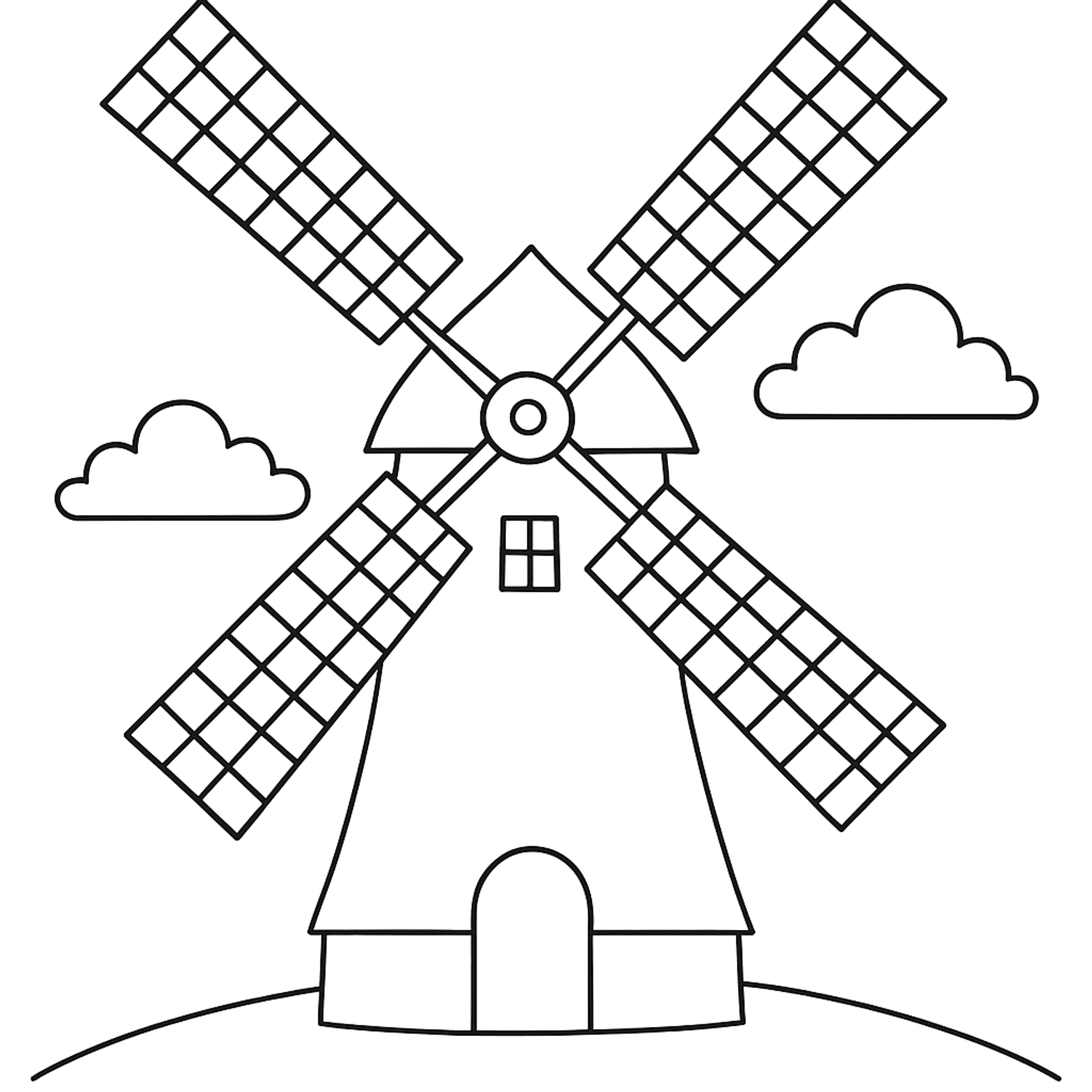 Nederlandse Molen Kleurplaat