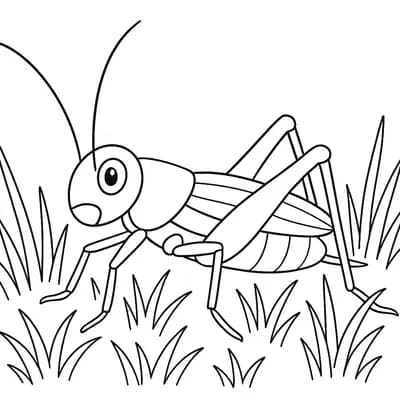 Krekel Kleurplaat