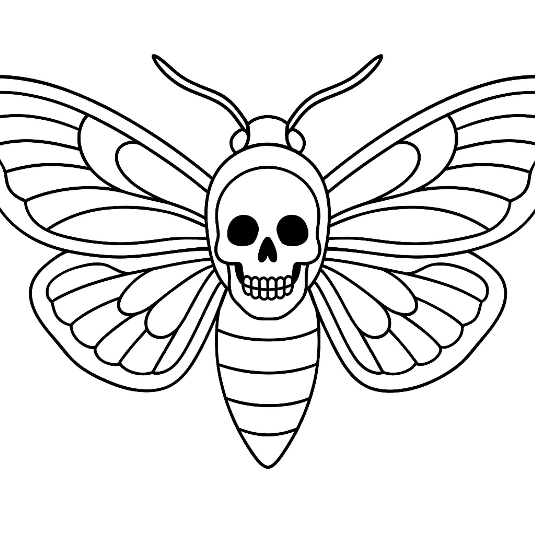 Death Head Hawk Kleurplaat