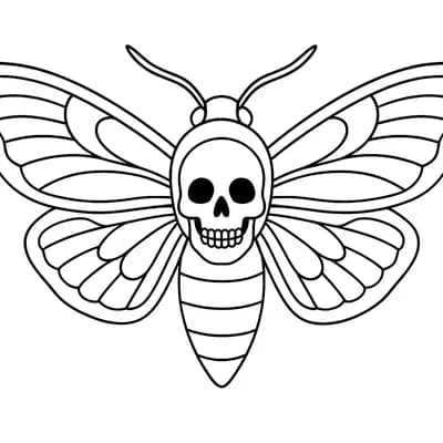 Death Head Hawk Kleurplaat