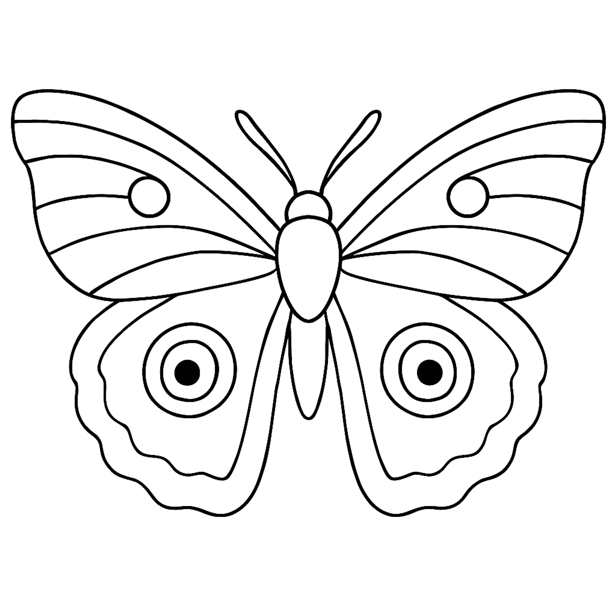Io Moth Eyespots Kleurplaat