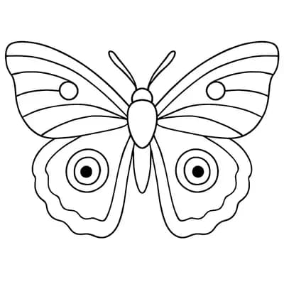 Io Moth Eyespots Kleurplaat