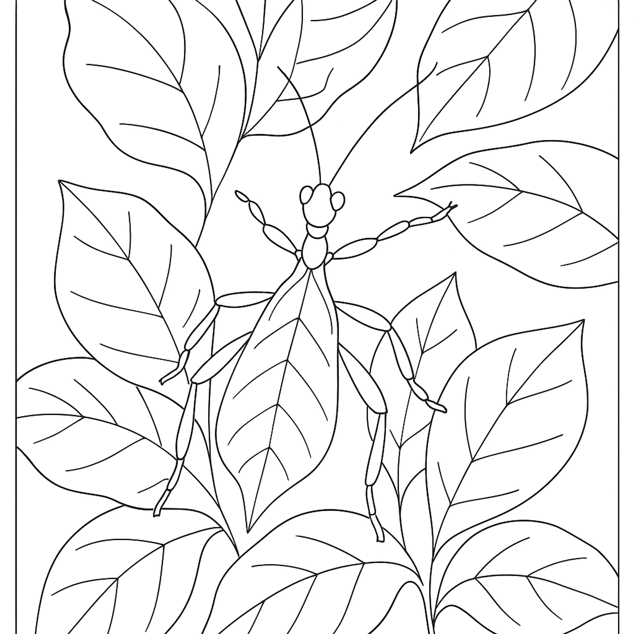 Wandelend Blad Kleurplaat