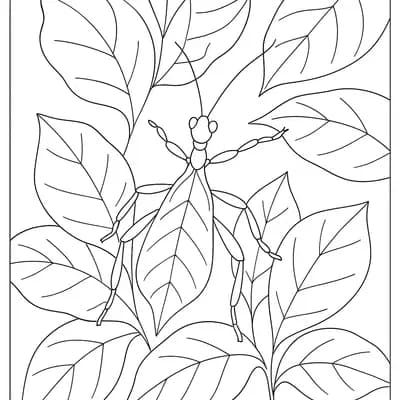 Wandelend Blad Kleurplaat