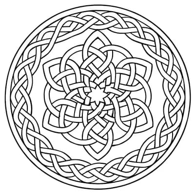 Keltisch Mandala Kleurplaat