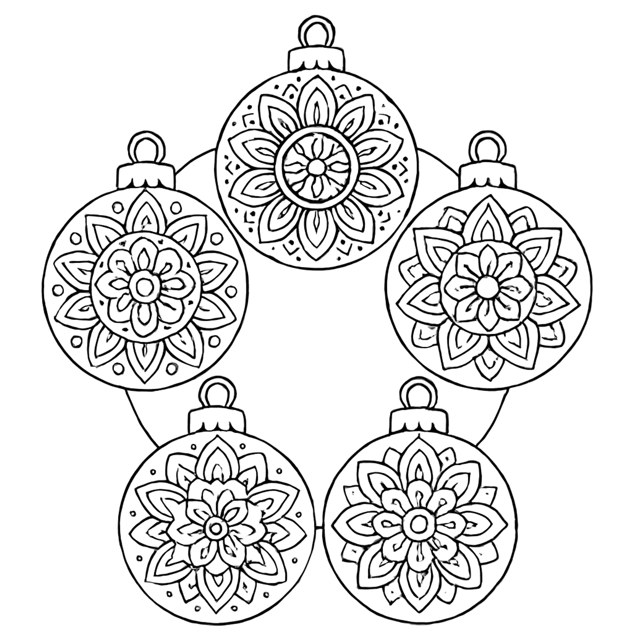 Mandala Christmas Kleurplaat