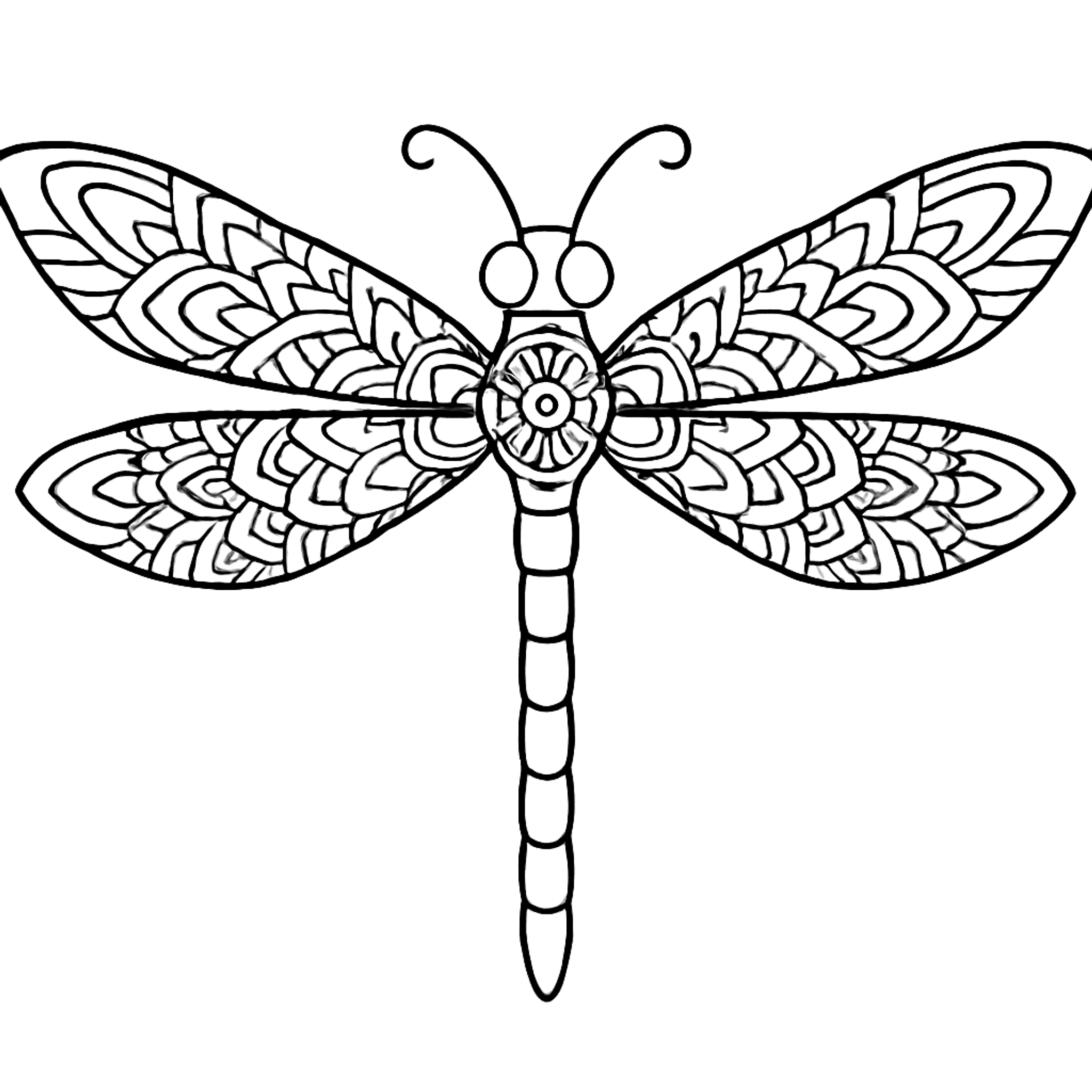 Libel Mandala Kleurplaat
