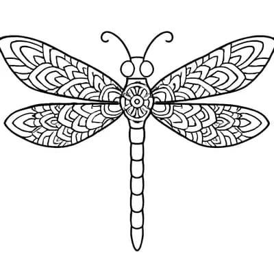 Libel Mandala Kleurplaat