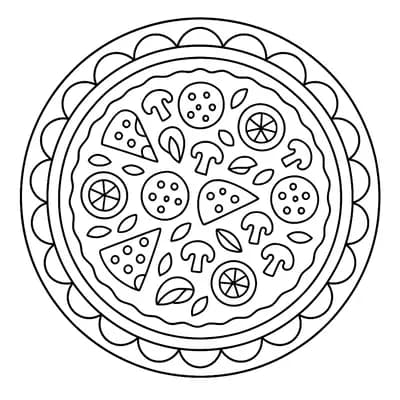Mandala Food Kleurplaat