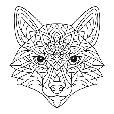 Vos Mandala Kleurplaat
