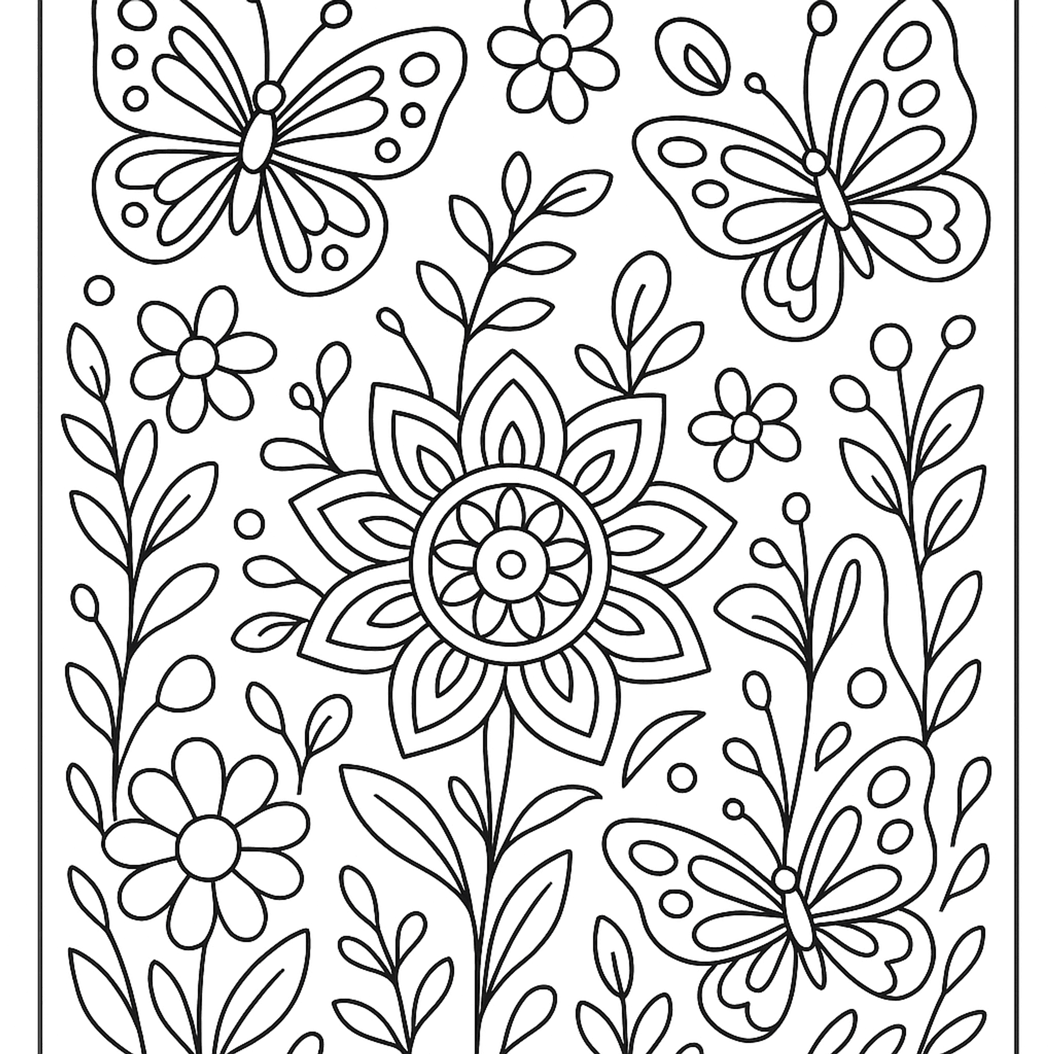 Tuin Mandala Kleurplaat