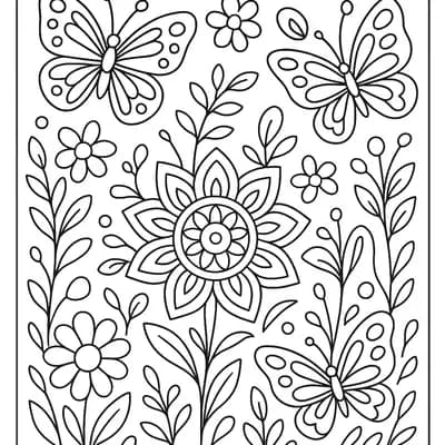 Tuin Mandala Kleurplaat