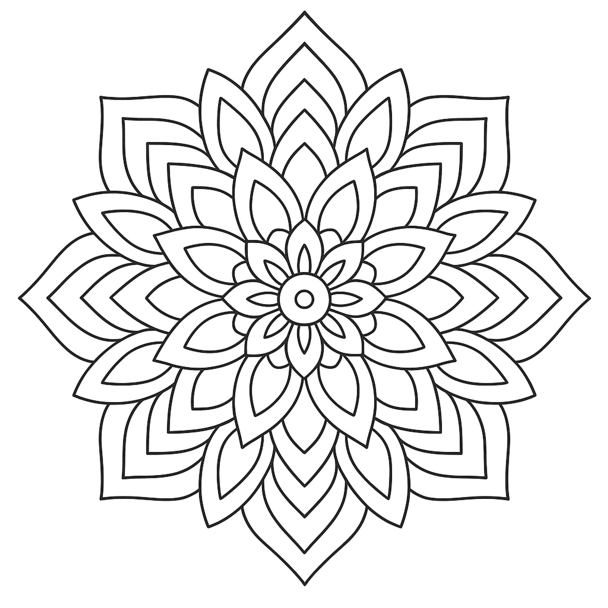 Bloemen Mandala Kleurplaat