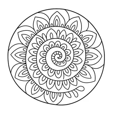 Mandala Sea Kleurplaat