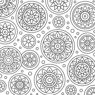 Mandala Vehicles Kleurplaat
