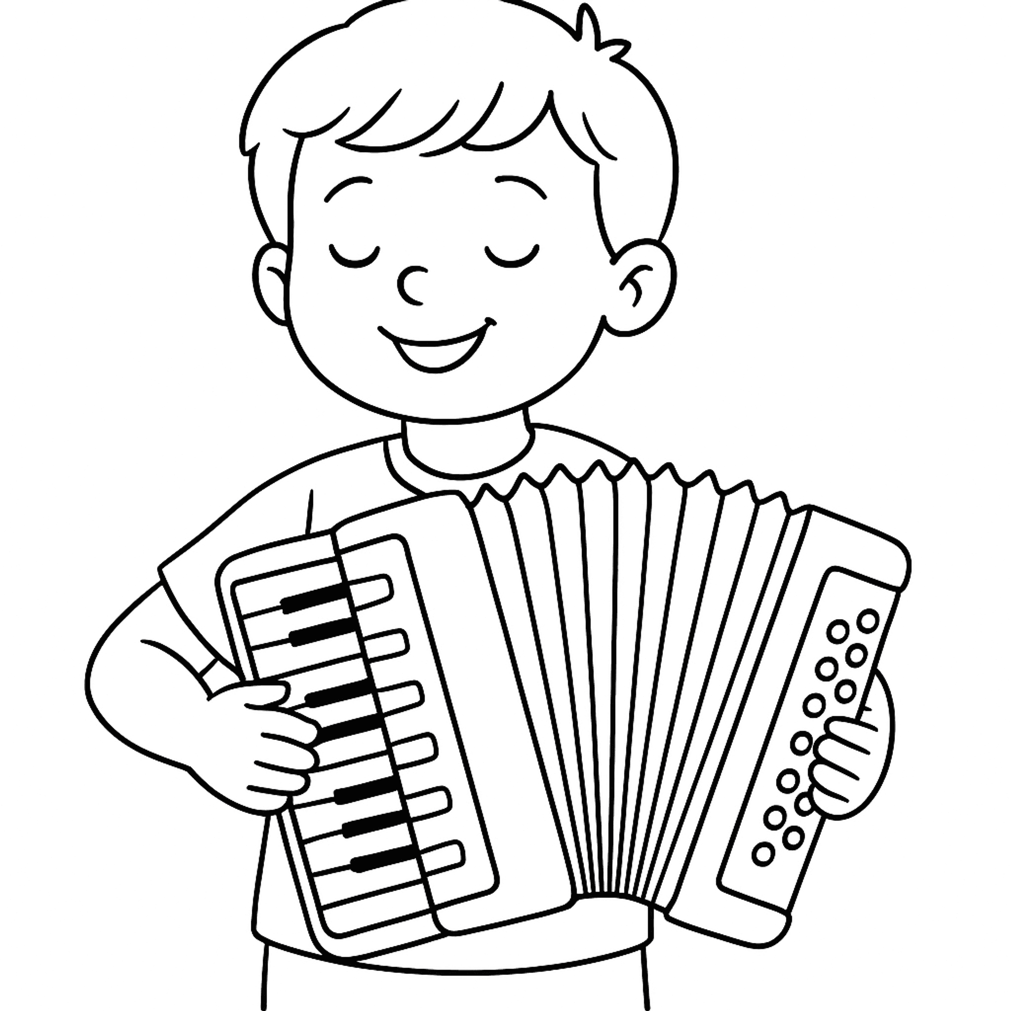 Accordeon Kleurplaat
