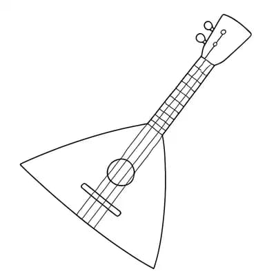 Balalaika Russian Kleurplaat
