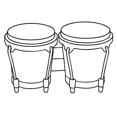 Bongos Kleurplaat