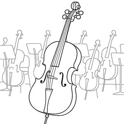 Cello Kleurplaat