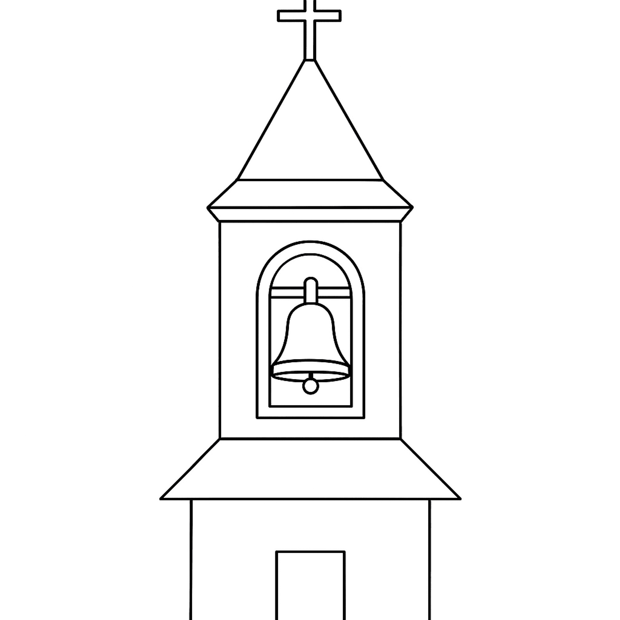 Church Bell Kleurplaat