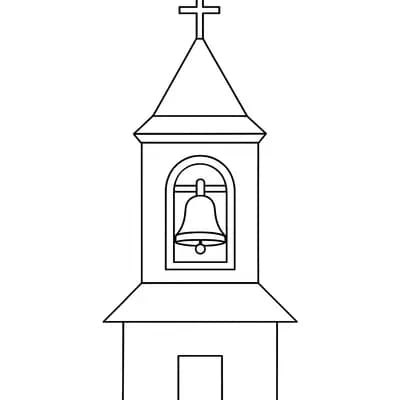 Church Bell Kleurplaat
