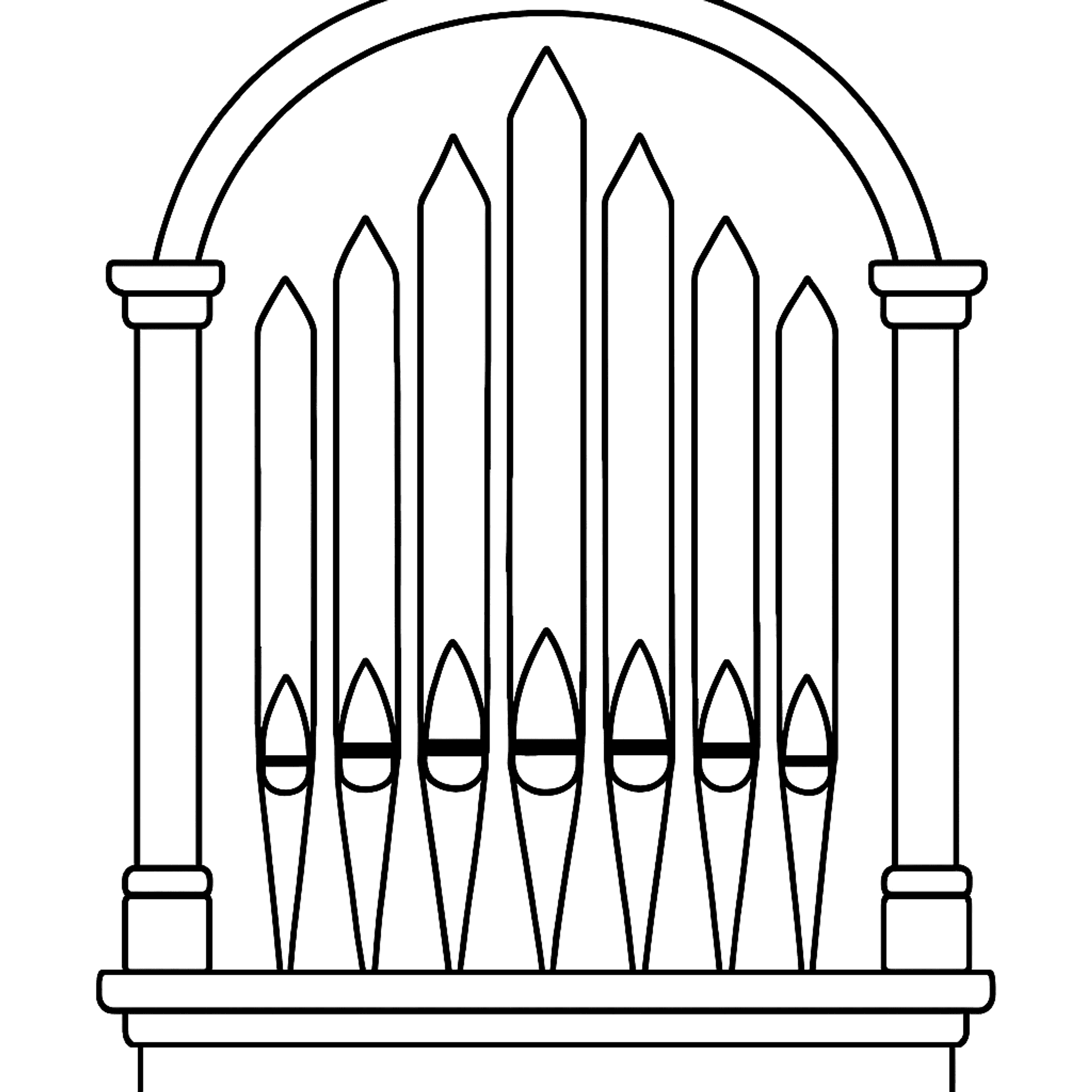 Church Organ Kleurplaat