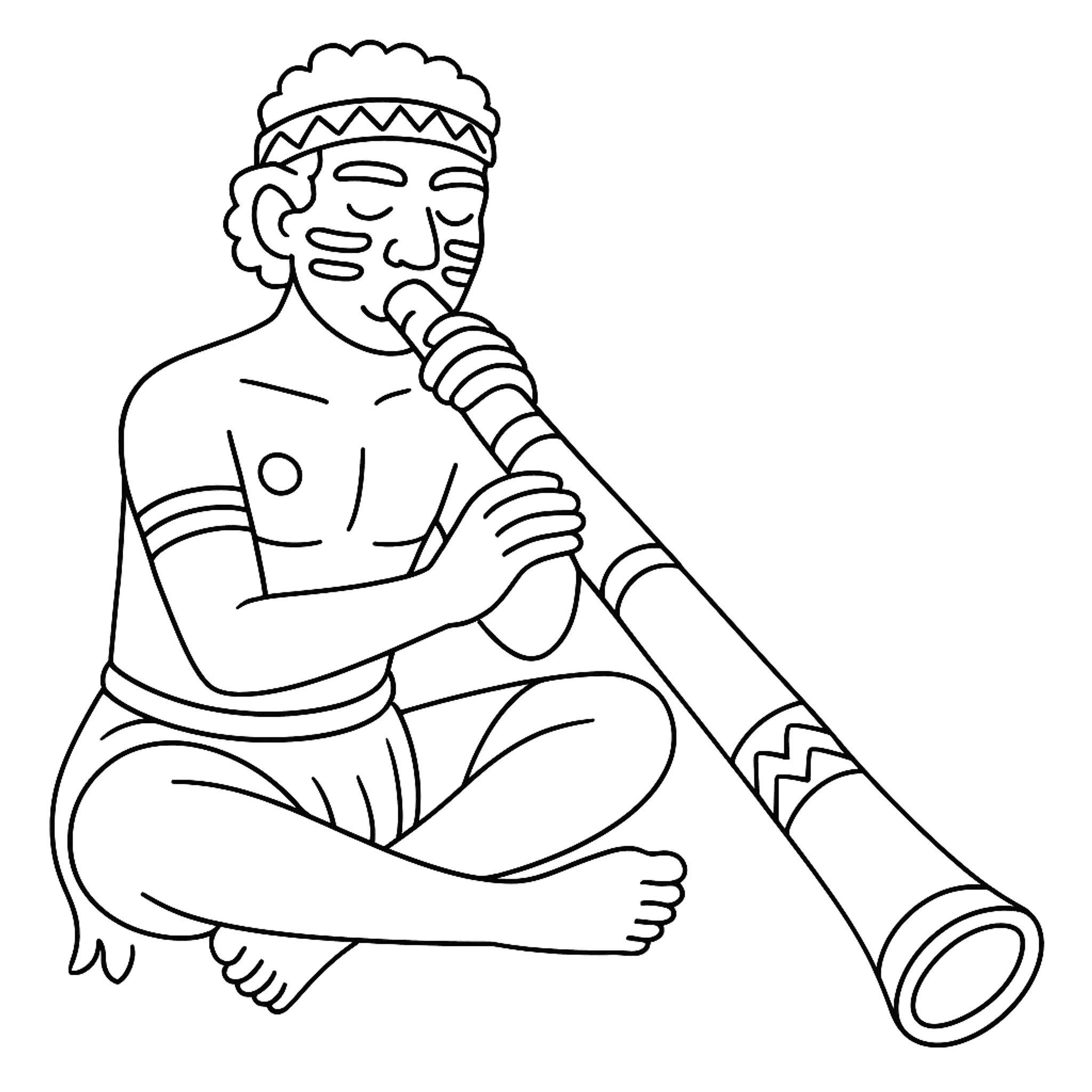 Didgeridoo Kleurplaat