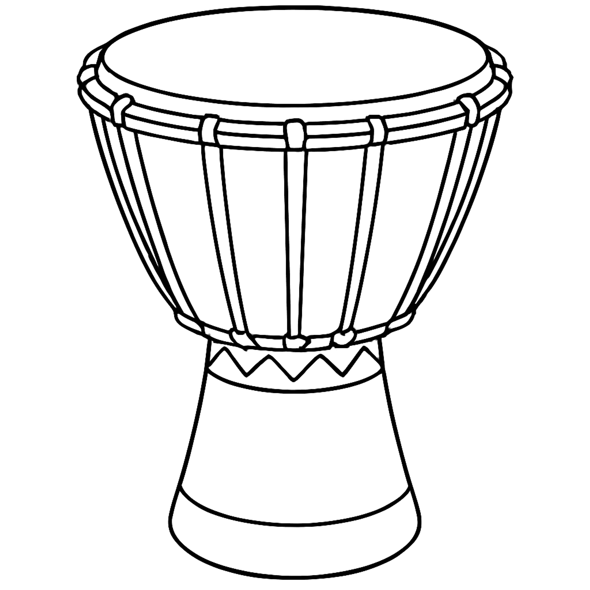 Djembe African Kleurplaat