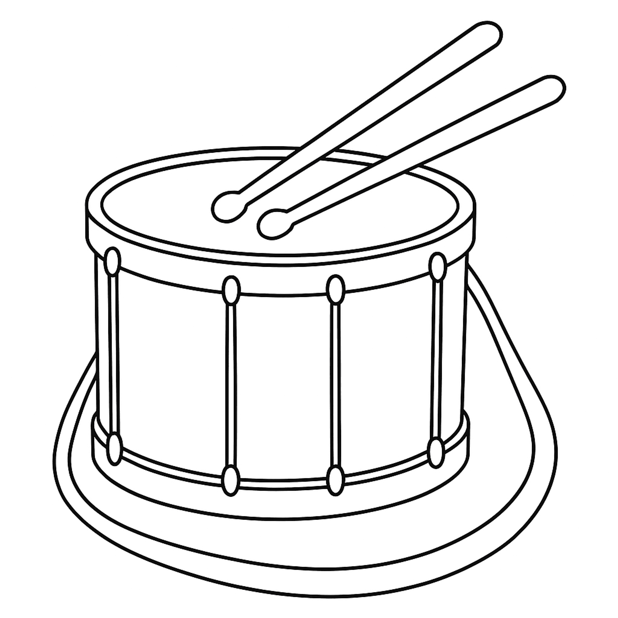 Drums In Kleurplaat