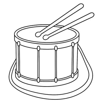 Drums In Kleurplaat