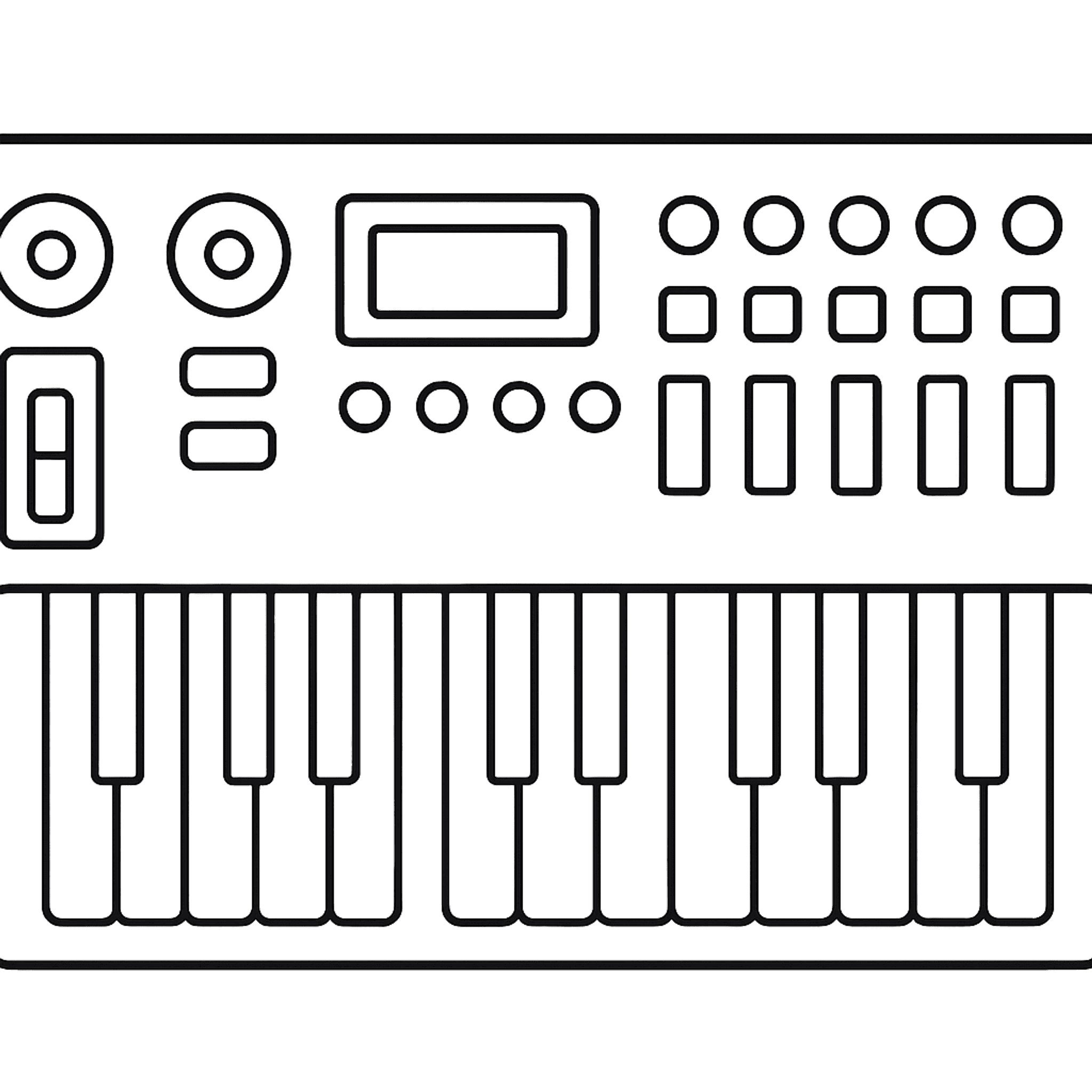 Electric Keyboard Kleurplaat