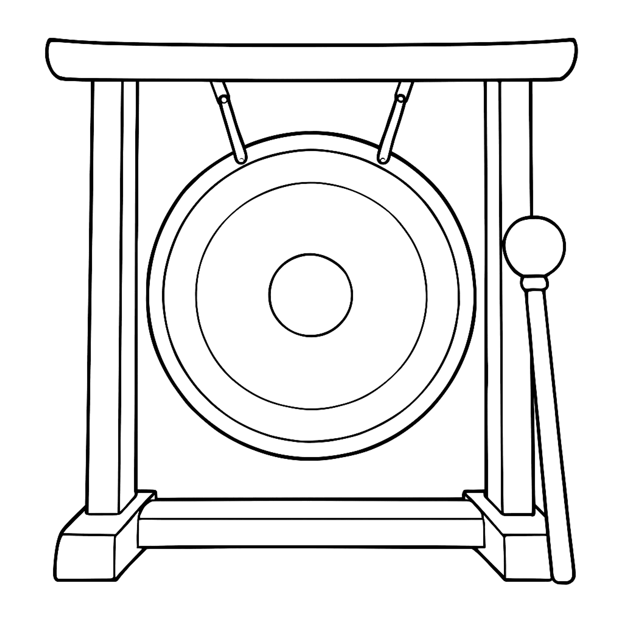 Gong Large Kleurplaat