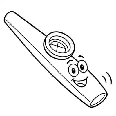 Kazoo Humming Kleurplaat