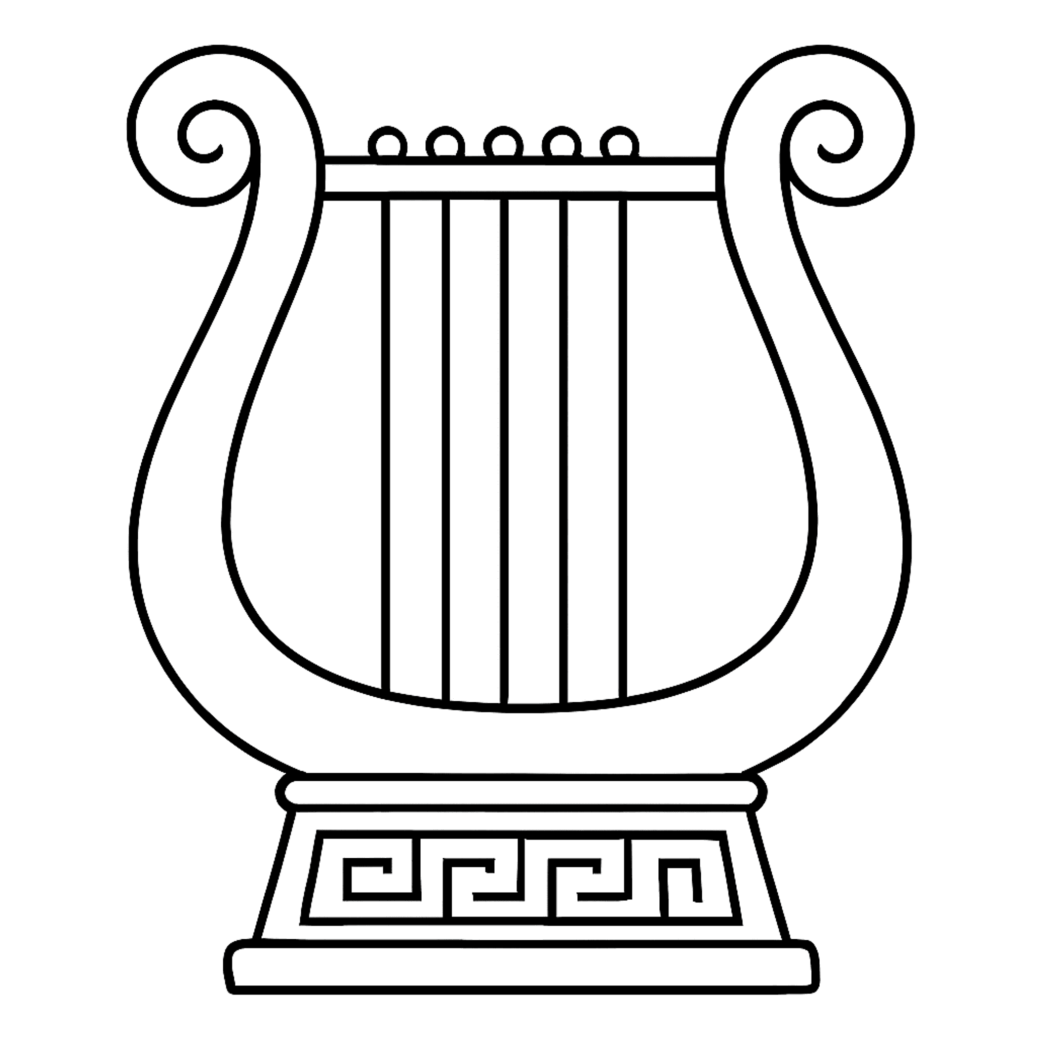 Lyre Ancient Kleurplaat