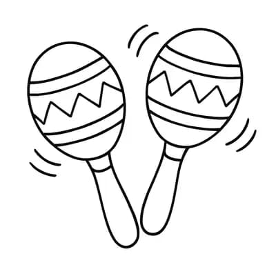 Maracas Kleurplaat