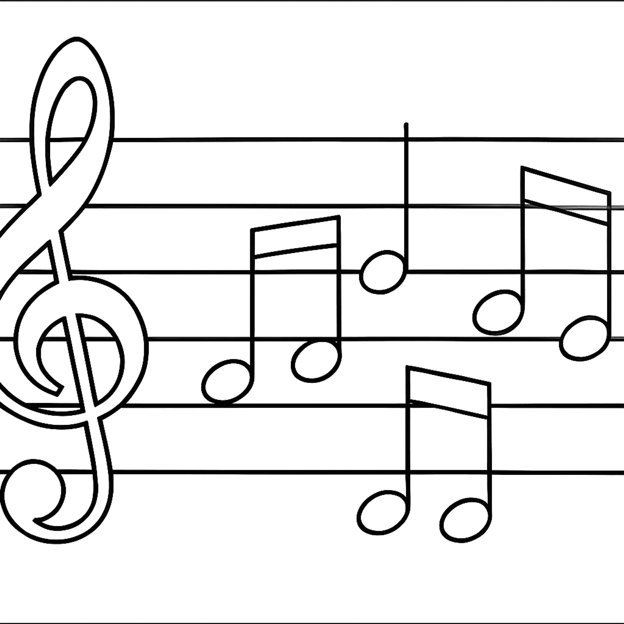 Bladmuziek Kleurplaat