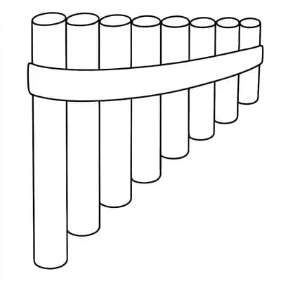 Panfluit Kleurplaat