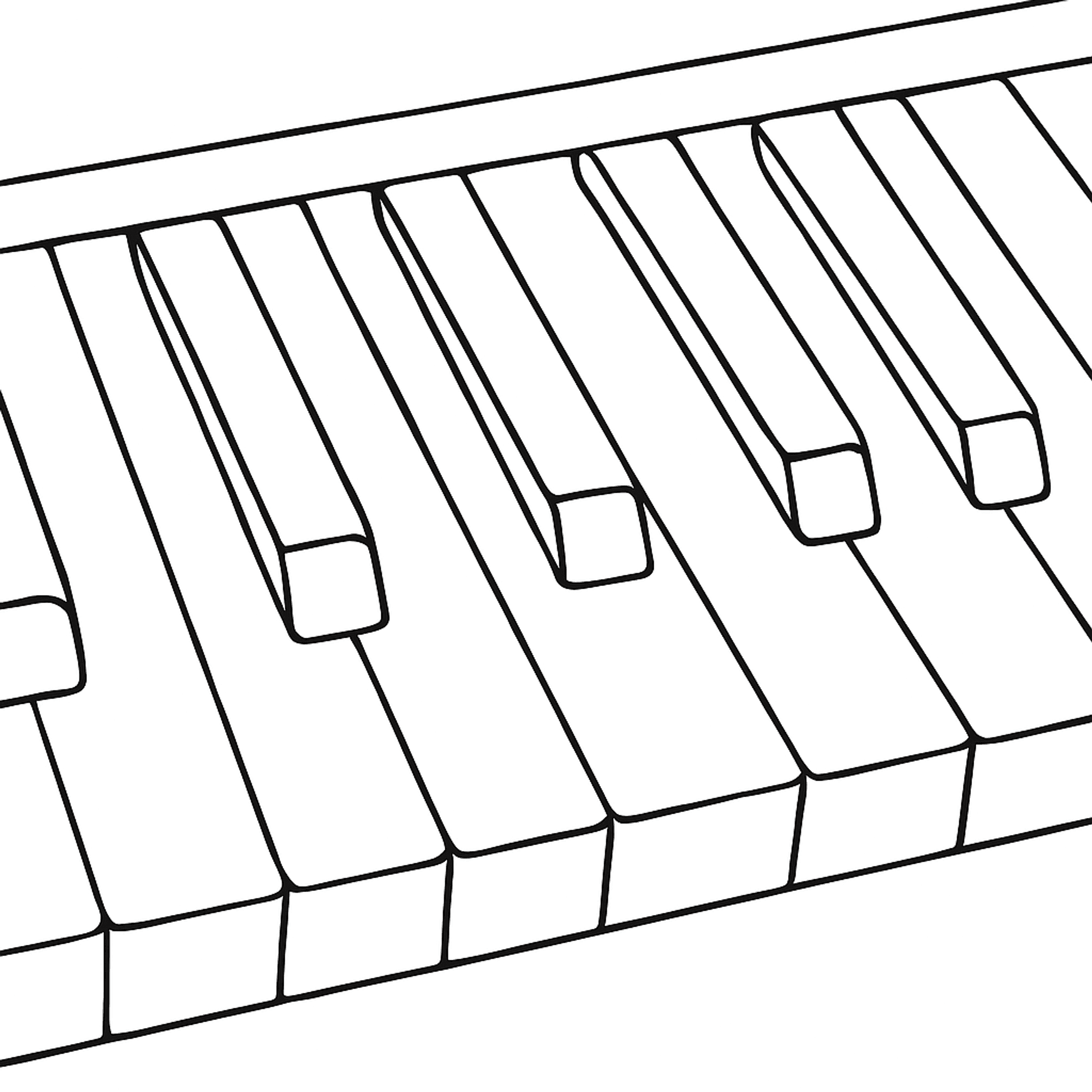 Piano Keys Kleurplaat