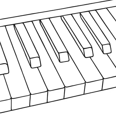 Piano Keys Kleurplaat