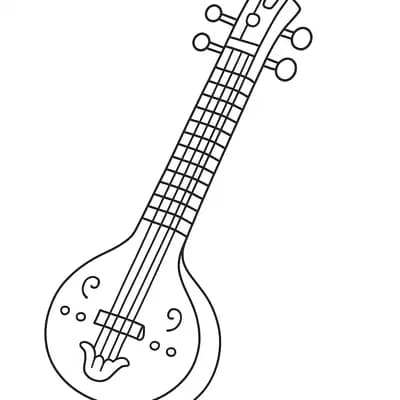 Sitar Kleurplaat