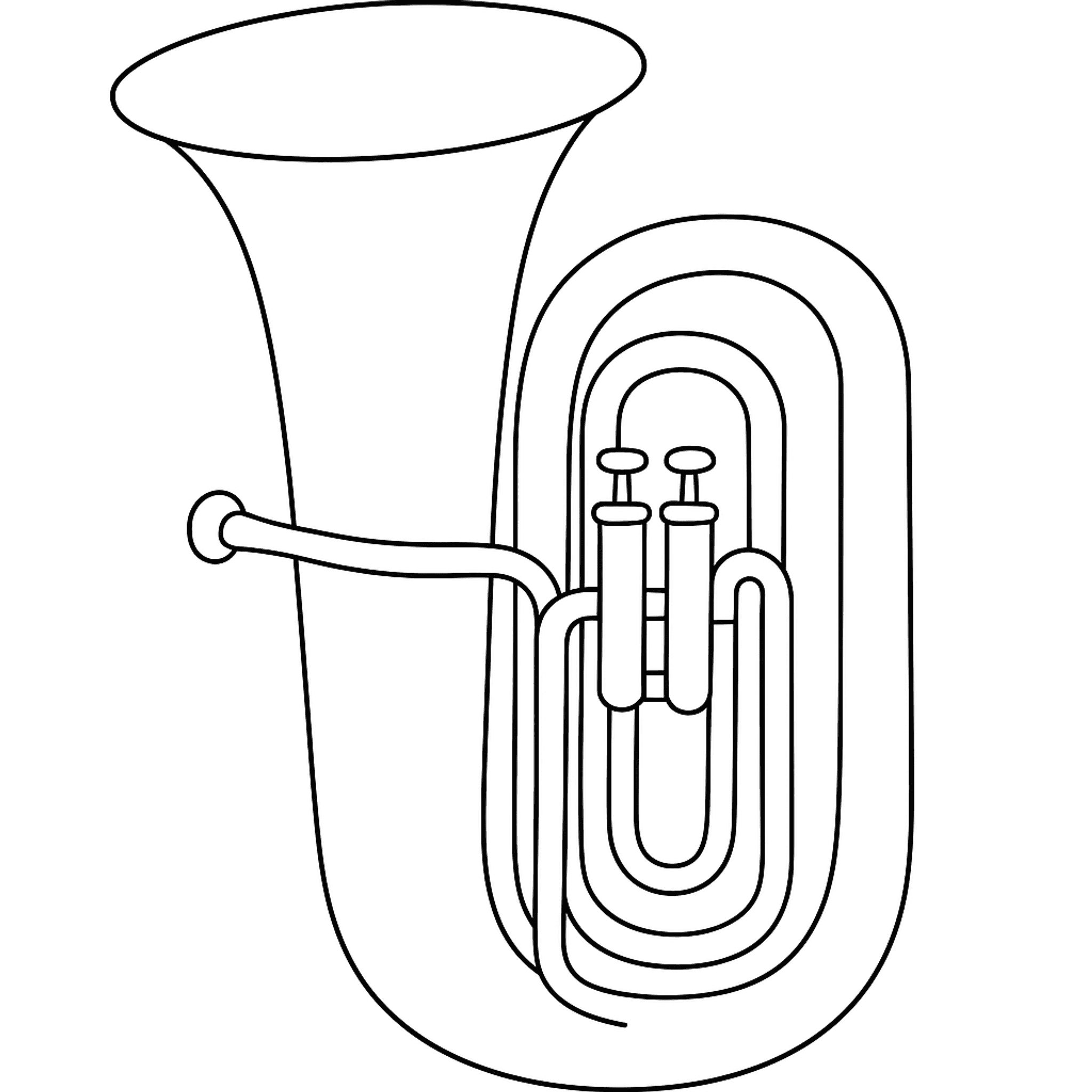 Tuba Kleurplaat