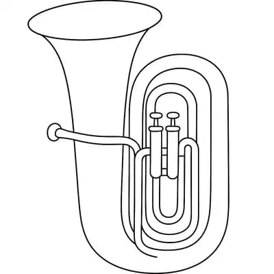 Tuba Kleurplaat