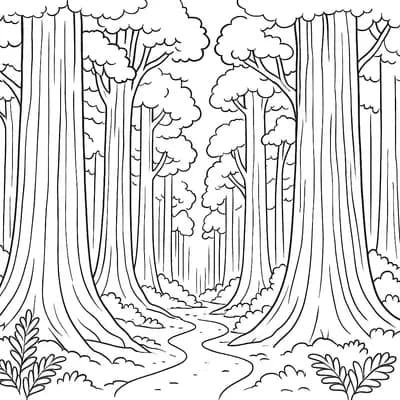 Ancient Redwood Kleurplaat