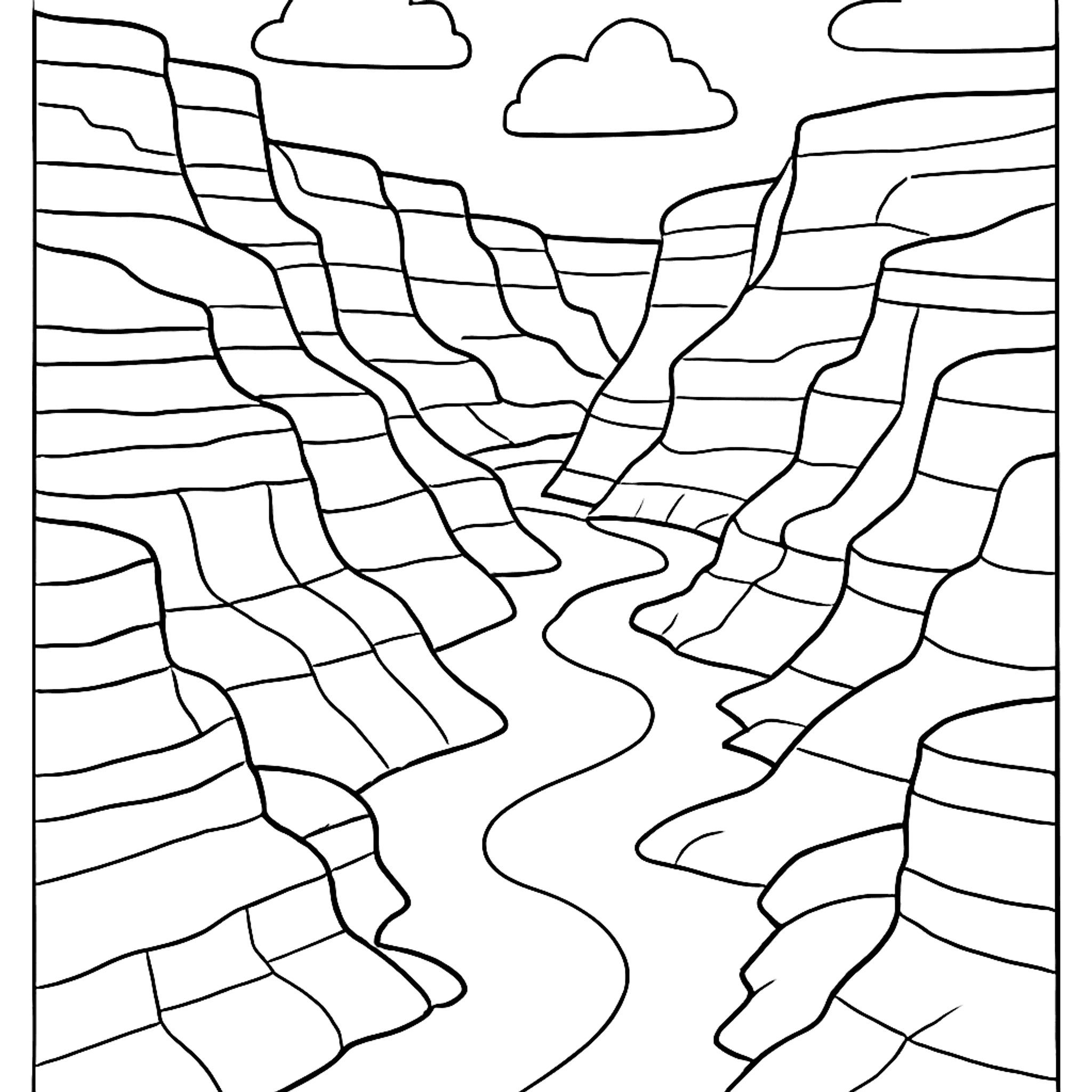 Canyon Kleurplaat