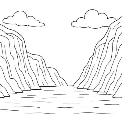Fjord Kleurplaat