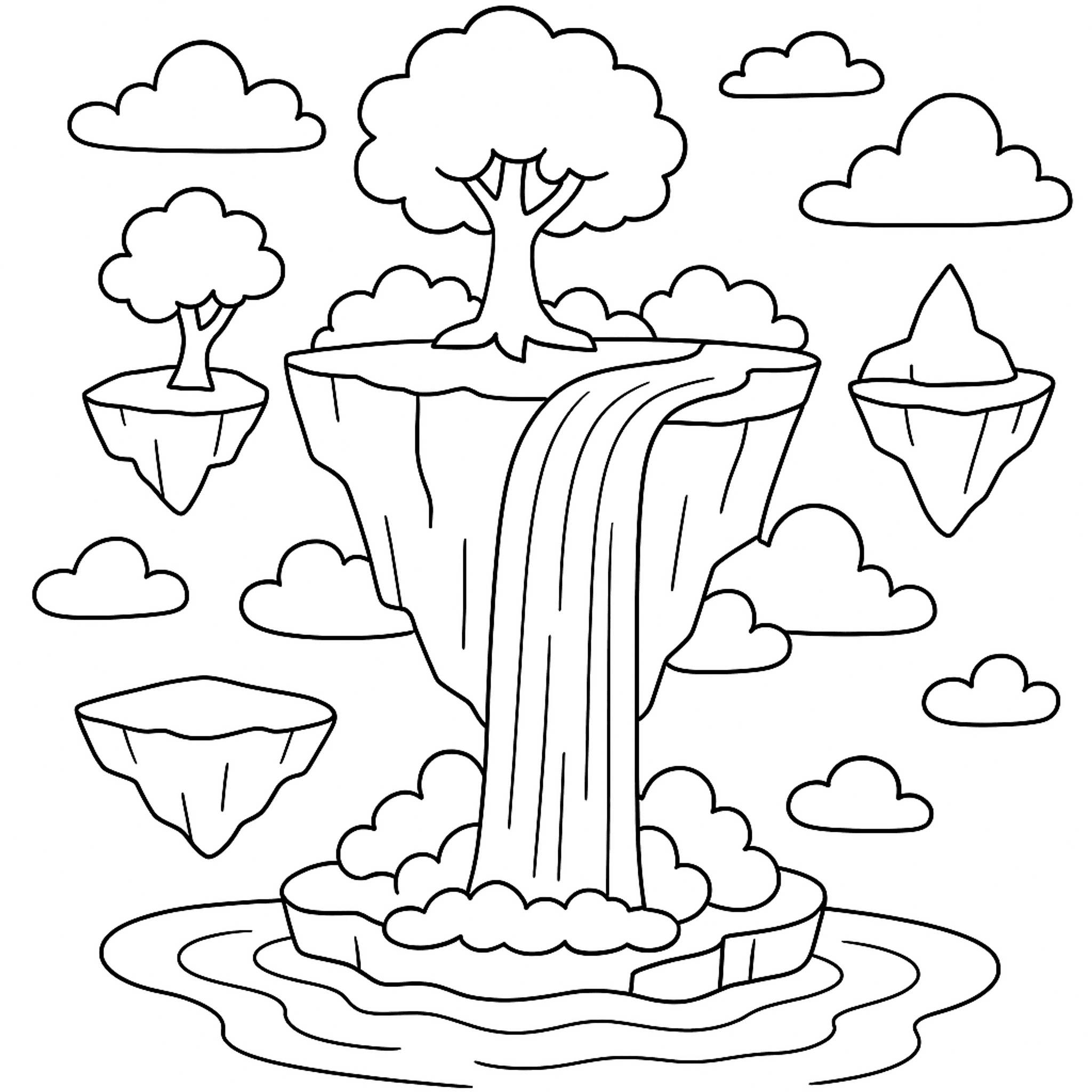 Floating Islands Kleurplaat
