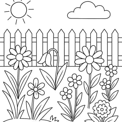 Tuin Kleurplaat