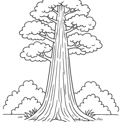 Reuzenboom Kleurplaat
