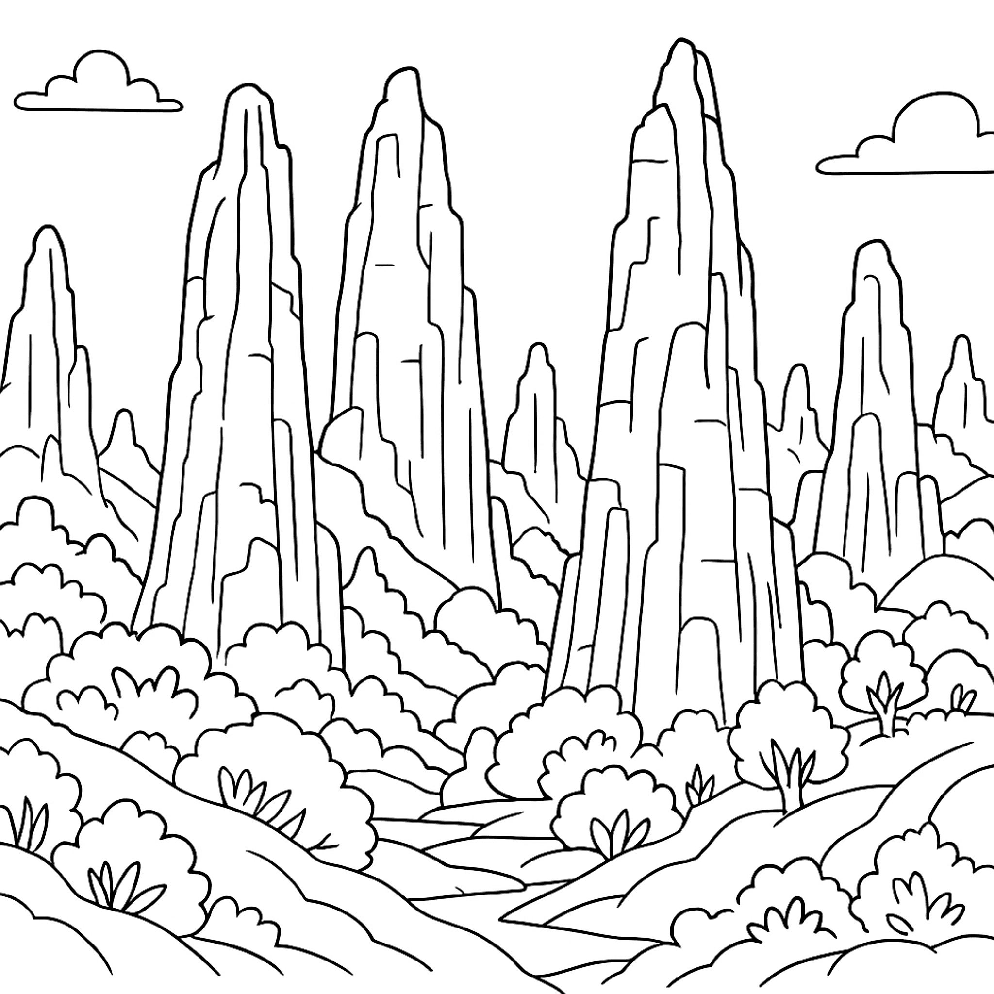 Karst Landscape Kleurplaat