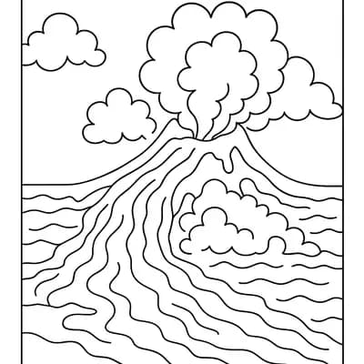 Lava Flow Kleurplaat